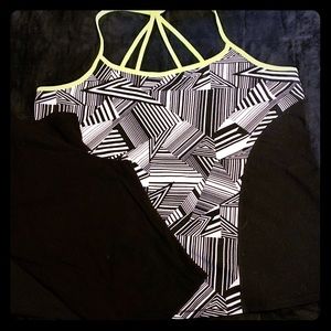 LIVI Active athletic top with neon accent!